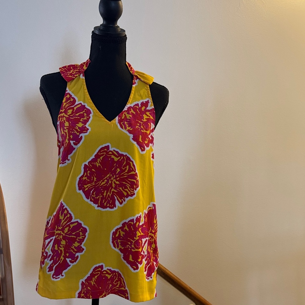 Escapada Yellow, Red, and Pink Floral Top